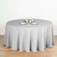 Polyester 132" Round Tablecloth Silver - Seamless Chic Table Cover