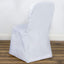 Polyester Chair Cover with Square Top for Banquet Chairs White - Durable Reusable Slip-On Cover for Weddings & Parties
