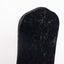 Crushed Velvet Spandex Banquet Chair Cover Fitted Slipcover Black - Stretch 190GSM Slipcover with Foot Pockets