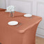 Stretch Spandex 6ft Rectangle Tablecloth Terracotta (Rust) - Durable Form-Fitting Table Cover