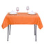 Polyester Square 54"x54" Tablecloth Orange - Wrinkle-Resistant & Durable Table Cover