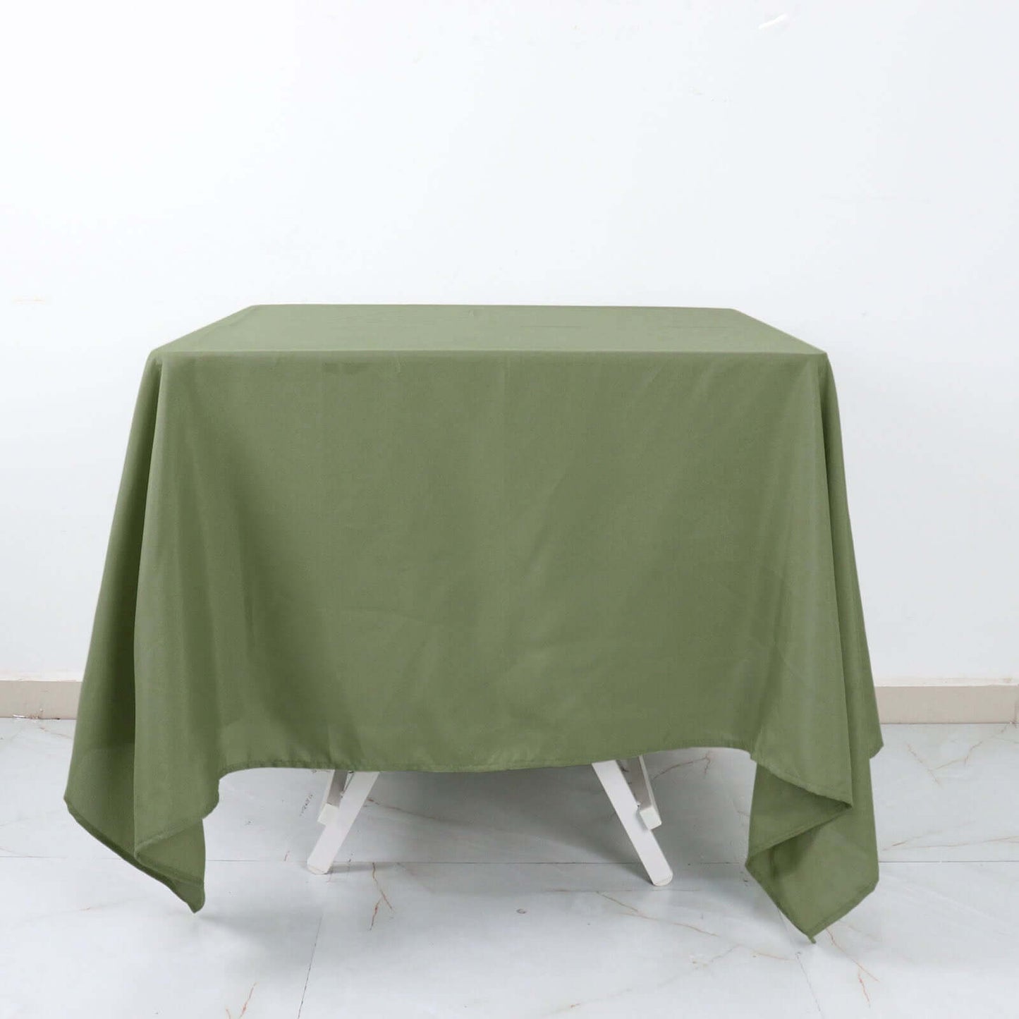 Polyester Square 70"x70" Tablecloth Dusty Sage Green - Wrinkle-Resistant & Durable Table Cover