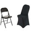 Premium Spandex Chair Cover with Foot Pockets for Folding Chairs Black - Stretch Fitted 220GSM Fabric
