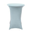 Spandex 30" Round Cocktail Table Cover Dusty Blue - Easy to Maintain Stretch Fitted Highboy Tablecloth