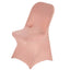 Stretch Spandex Chair Cover Dusty Rose for Folding Chairs - Reusable & Wrinkle-Resistant 160GSM Fitted Slipcover