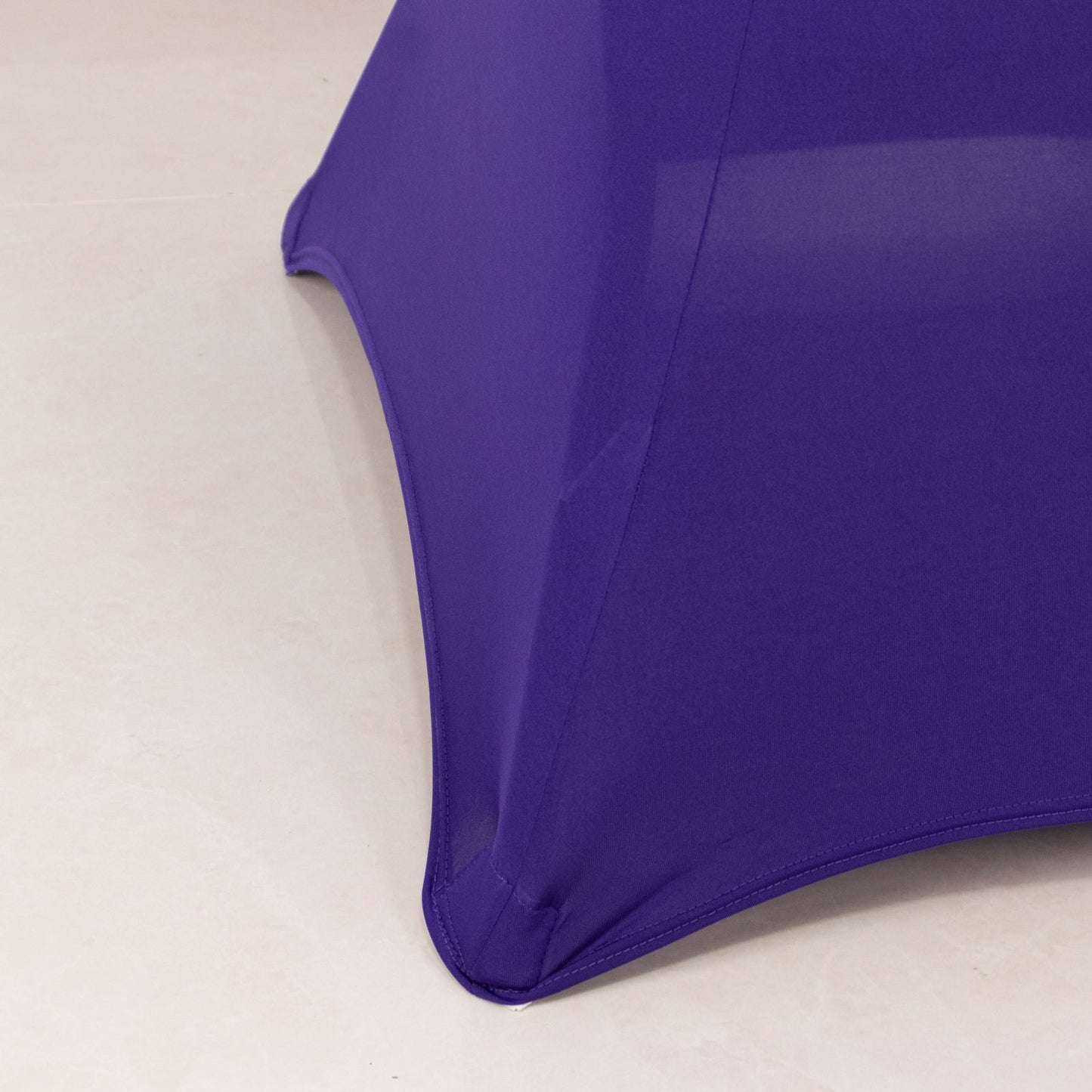 Spandex 36" Round Cocktail Table Cover Purple - Easy to Maintain Stretch Fitted Highboy Tablecloth