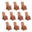 10 Pack Spandex Chair Covers for Banquet Chairs Terracotta (Rust) - Durable Reusable Stretch Slip-On Covers
