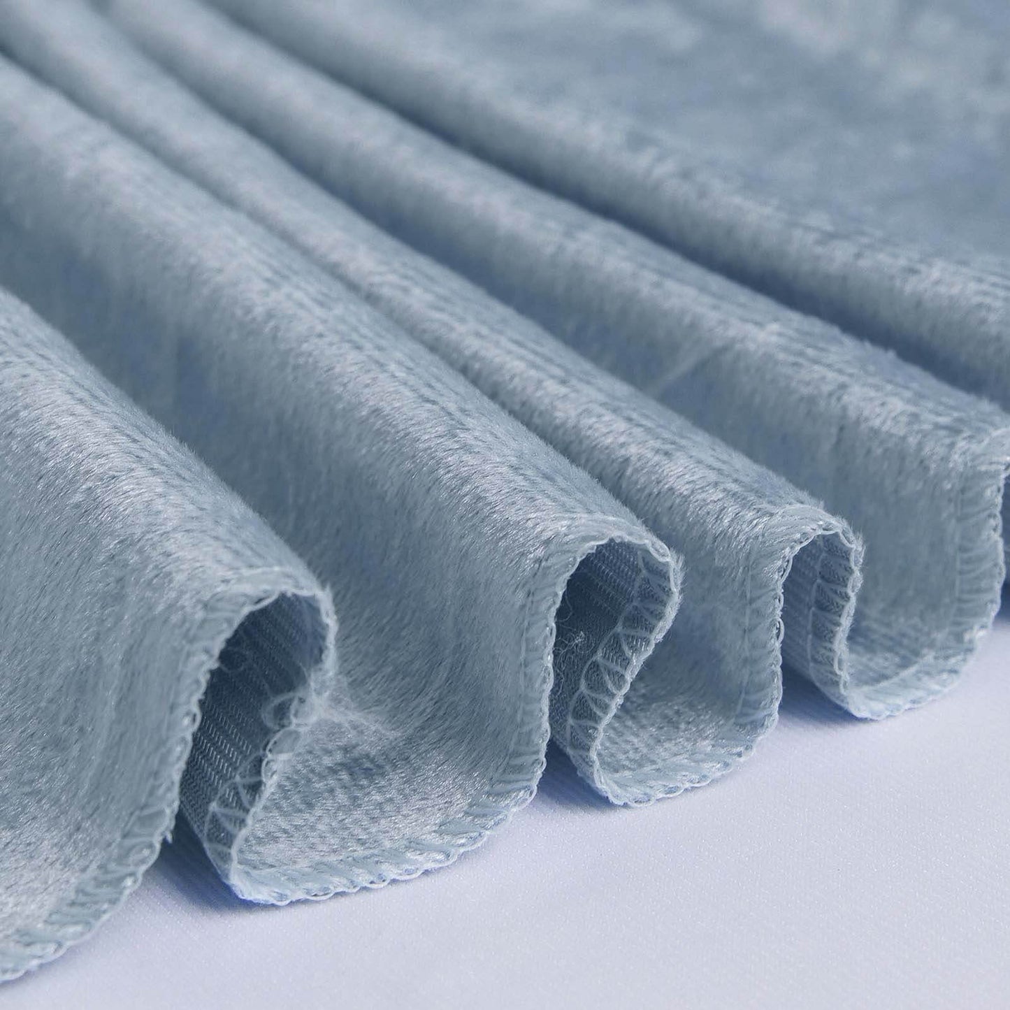 Premium Velvet 90"x132" Rectangle Tablecloth Dusty Blue - Reusable Soft & Seamless Table Cover