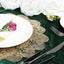 6-Pack Dining Table Mats Floral Lace Design Gold - Vinyl Non-Slip Surface with Vintage Appeal 15"