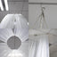 10ftx20ft White Sheer Durable Flame Resistant Ceiling Drape Curtain Panels