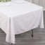 Scuba Rectangular 60"x102" Tablecloth White - Wrinkle Free & Stain Resistant Table Cover for Weddings and Banquets