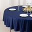 Scuba Round 90" Tablecloth Navy Blue - Wrinkle Free & Stain Resistant Table Cover