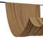 Taupe 4-Way Stretch Spandex Event Curtain Drapes, Wrinkle Free Backdrop Event Panel with Rod Pockets - 5ftx14ft