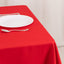 Cotton Blend 70"x70" Square Tablecloth Red - Wrinkle-Resistant Fabric Table Cover
