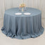 Premium Polyester 132" Round Tablecloth Dusty Blue - Seamless 220GSM Wrinkle-Resistant Table Cover