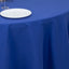 Cotton Blend 108" Round Tablecloth Royal Blue - Wrinkle-Resistant Design