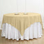 Polyester 70"x70" Table Overlay Square Tablecloth Champagne - Wrinkle-Resistant & Durable Table Cover