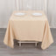 Premium Polyester Square Tablecloth 70"x70" Beige 220GSM Wrinkle-Resistant Table Cover