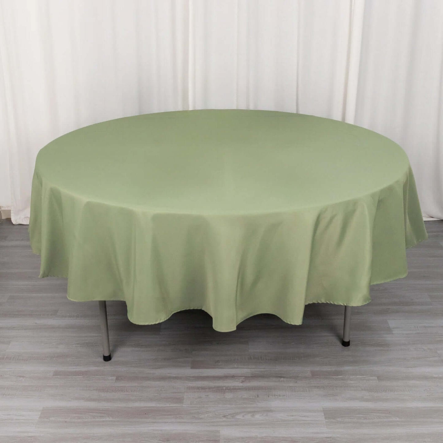 Premium Polyester 90" Round Tablecloth Dusty Sage Green - Stain and Wrinkle-Resistant Design with 220GSM Thickness Table Cover