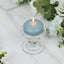 12 Pack 3" Dusty Blue Floating Candles, Unscented Dripless Wax Discs for Centerpieces