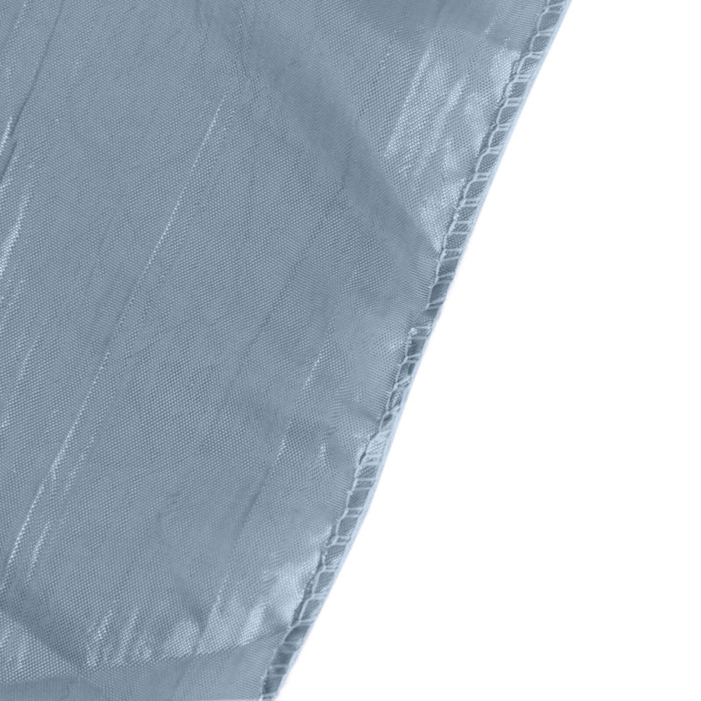 Crinkle Crushed Taffeta Chair Cover for Banquet Chairs Dusty Blue - Reusable Slipcover