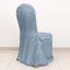 Crinkle Crushed Taffeta Chair Cover for Banquet Chairs Dusty Blue - Reusable Slipcover