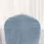 Crinkle Crushed Taffeta Chair Cover for Banquet Chairs Dusty Blue - Reusable Slipcover