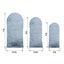 Set of 3 Dusty Blue Crushed Velvet Chiara Backdrop Stand Covers For Round Top Wedding Arches - 5ft, 6ft, 7ft