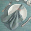 5 Pack Faux Linen 20"x20" Napkins Dusty Blue - Slubby Textured & Wrinkle Resistant Cloth Napkins