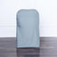 10 Pack Polyester Chair Covers for Folding Chairs Dusty Blue - Wrinkle-Free Stain-Resistant Slip-On Slipcovers