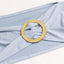 5 Pack Spandex Chair Sashes Dusty Blue with Gold Rhinestone Buckles - Reusable Four-Way Stretch Sash Bands 5"x14"