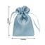 12 Pack 4"x6" Dusty Blue Satin Drawstring Wedding Party Favor Gift Bags