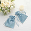 12 Pack 4"x6" Dusty Blue Satin Drawstring Wedding Party Favor Gift Bags
