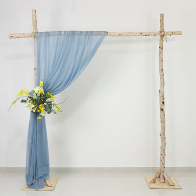 Dusty Blue Sheer Backdrop Drape â€“ 5ft x 14ft Wedding Arch & Ceiling Decor Panel Wrinkle Free with Soft Shimmer