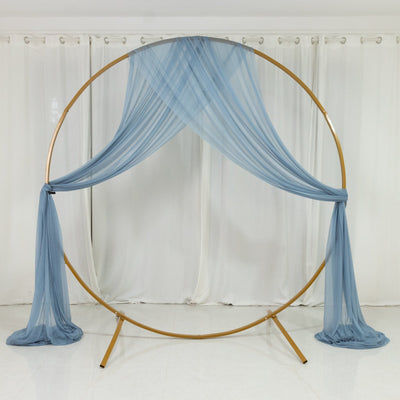 Dusty Blue Sheer Backdrop Drape â€“ 5ftx32ft Wedding Arch & Ceiling Decor Panel Wrinkle Free with Soft Shimmer