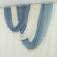 Dusty Blue Sheer Chiffon Valance Curtain 4ft x 5ft â€“ Wedding Arch Drape with Rod Pocket Voile Backdrop Panel