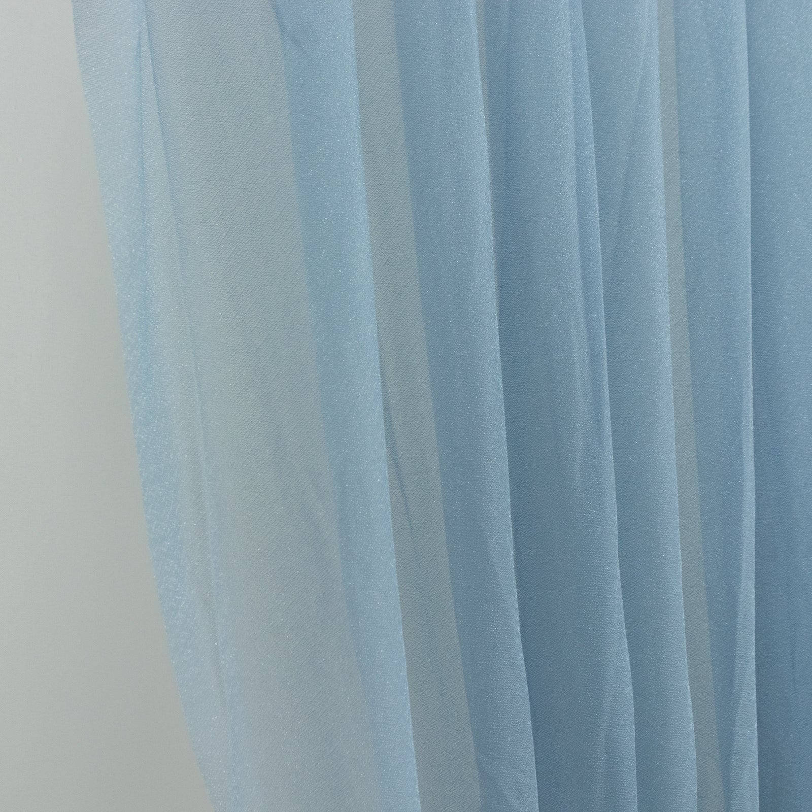 Dusty Blue Sheer Chiffon Valance Curtain 4ft x 5ft â€“ Wedding Arch Drape with Rod Pocket Voile Backdrop Panel