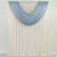 Dusty Blue Sheer Chiffon Valance Curtain 4ft x 5ft â€“ Wedding Arch Drape with Rod Pocket Voile Backdrop Panel