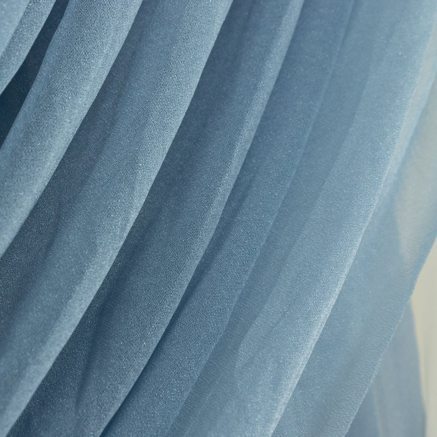 Dusty Blue Sheer Chiffon Valance Curtain 4ft x 5ft â€“ Wedding Arch Drape with Rod Pocket Voile Backdrop Panel