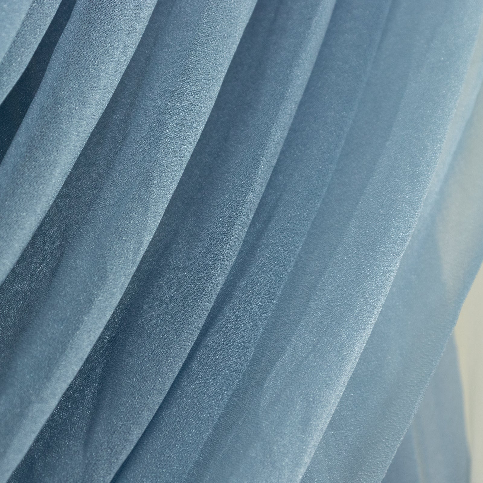 Dusty Blue Sheer Chiffon Valance Curtain 4ft x 5ft â€“ Wedding Arch Drape with Rod Pocket Voile Backdrop Panel