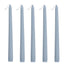 10-Pack Taper Candles Premium Wax Design Dusty Blue - Unscented Candles for Upscale Settings 10"