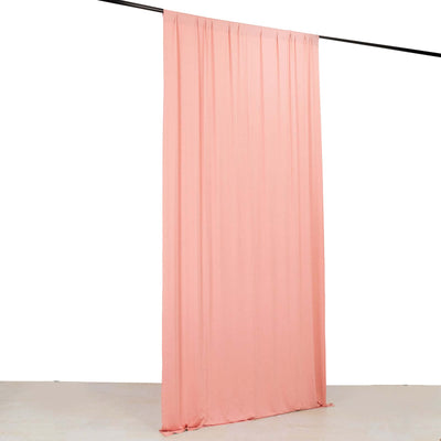 Dusty Rose 4-Way Stretch Spandex Event Curtain Drapes, Wrinkle Free Backdrop Event Panel with Rod Pockets - 5ftx10ft