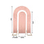 Set of 2 Dusty Rose Spandex Fitted Wedding Arch Covers for Round Top and Double Arch Chiara Backdrop Stands - 6ft,8ft