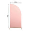 7ft Matte Dusty Rose Spandex Half Moon Chiara Backdrop Stand Cover, Custom Fitted Wedding Arch Cover