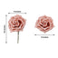 24 Roses 5" Dusty Rose Artificial Foam Flowers With Stem Wire and Leaves