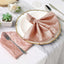 5 Pack Taffeta 20"x20" Napkins Dusty Rose - Accordion Crinkle Dinner Napkins
