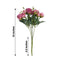 2 Pack 12" Dusty Rose Artificial Open Rose Flower Arrangements, Small Faux Floral Bouquets