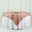 Taffeta 72"x72" Table Overlay Square Tablecloth Dusty Rose - Accordion Crinkle Table Cover