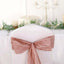 5 Pack Taffeta 6"x106" Chair Sashes Dusty Rose Accordion Crinkle Texture - Stylish Decor for Weddings & Gatherings