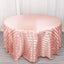 Satin Striped 120" Round Tablecloth Dusty Rose - Silky Smooth Seamless Table Cover